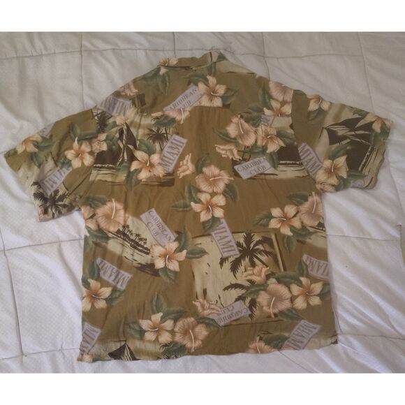 Vintage Tony Lambert Hawaiian Shirt Size XL Button Up Golf Beach Vacation - Picture 2 of 8